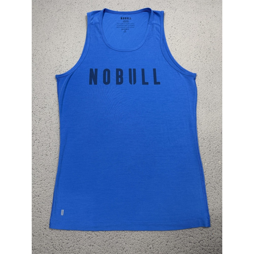 NOBULL Tank Top Mens Small Blue Sleeveless Athletic Performance Gym Workout Top